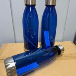Blue 700ml plastic water bottles
